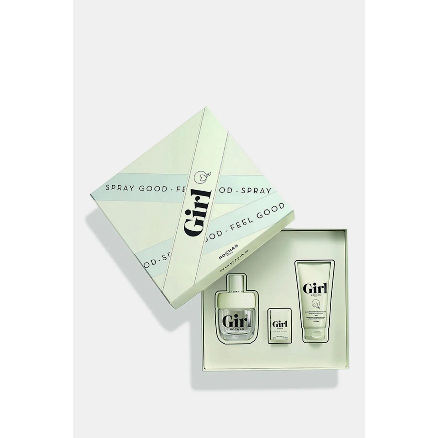 Rochas Girl Set EDT 100ml + EDT 4.5ml + Exfoliating Body Wash 100ml For Women