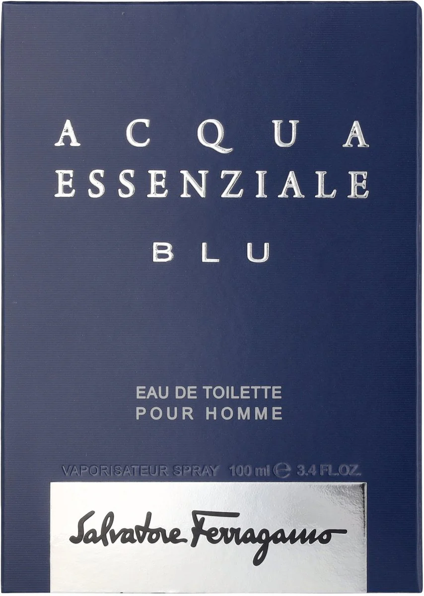Salvatore Ferragamo Acqua Essenziale Blu Pour Homme Eau De Toilette For Men - Oriental Fougere Perfume 100ml - Image 3