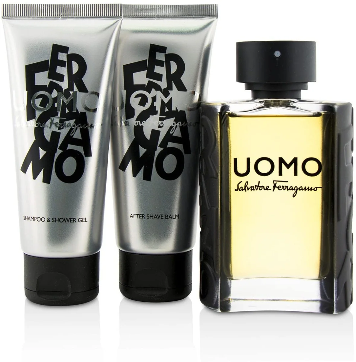 SALVATORE FERRAGAMO UOMO FOR MEN EDT 100ML+100ML SHAVING GEL+100ML AFTER SHAVE BALM SET - Image 2