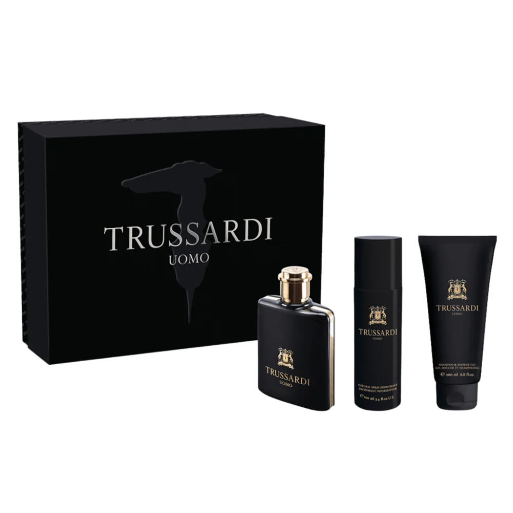 Trussardi Uomo For Men Set EDT 100ml + Deo Spray 100ml + Shampoo & Shower Gel 200ml - Image 2