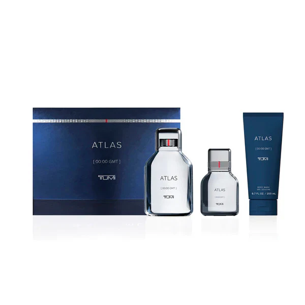 Tumi Atlas Set EDP 100ml + EDP 30ml + Body Wash 200ml For Men