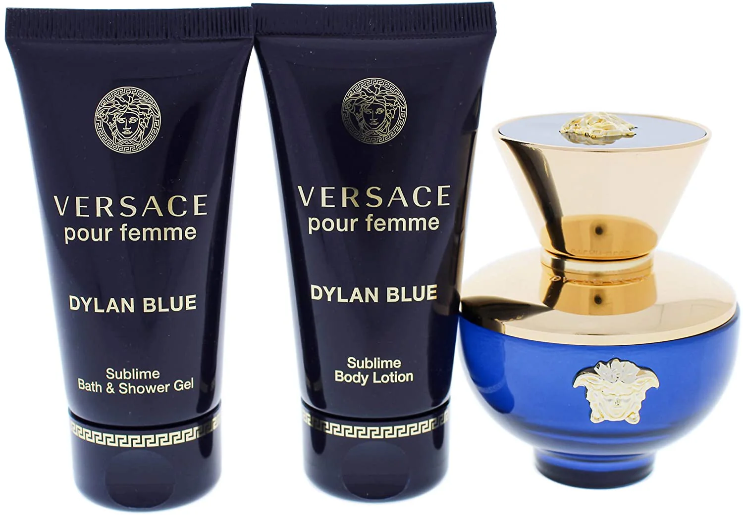 Versace Dylan Blue For Women - 3 Pc Gift Set, 1.7oz EDP Spray, 1.7oz Shower Gel, 1.7oz Body Lotion - Image 2