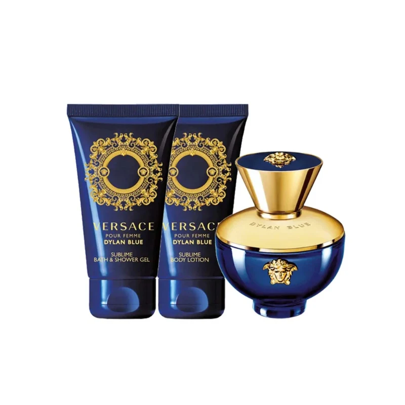 Versace Pour Femme Dylan Blue For Women Set EDP 50ml + Sublime Body Lotion 50ml + Sublime Bath & Shower Gel 50ml