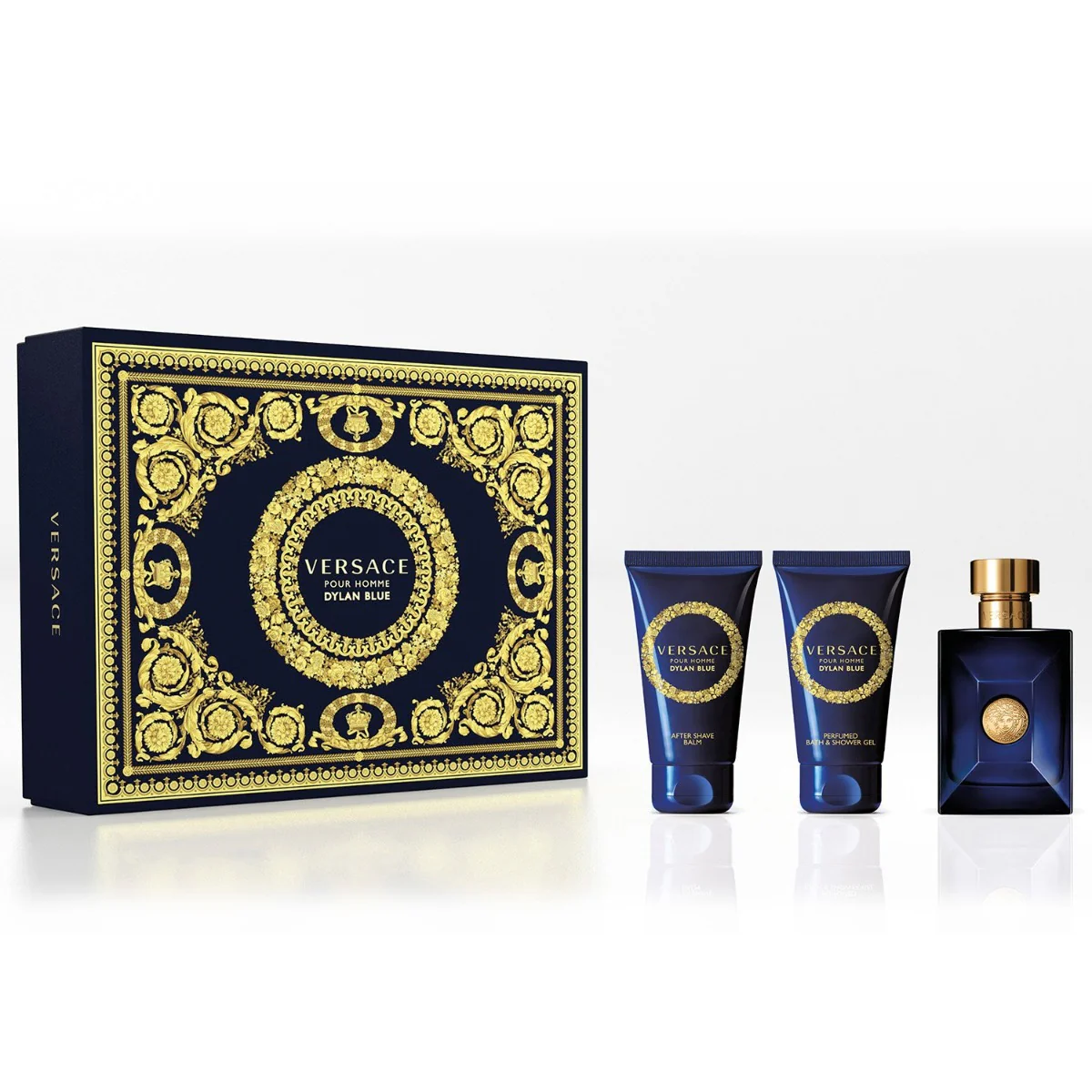 Versace Pour Homme Dylan Blue Set For Men EDT 50 ml + Aftershave Balm 50 ml+ Perfumed Bath&Shower Gel 50 ml