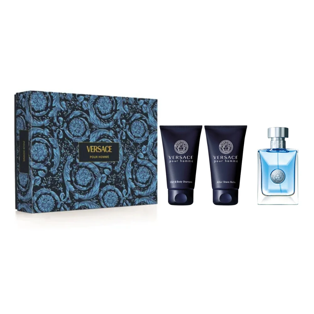 Versace Pour Homme For Men Set EDT 50ml + Aftershave Balm 50ml + Hair & Body Shampoo 50ml - Image 2