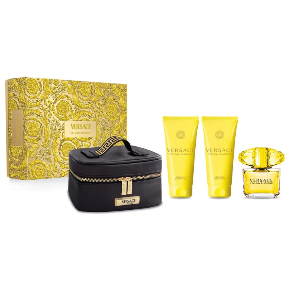 Versace Yellow Diamond Women Set EDT 90ml + Perfumed Body Lotion 100ml + Perfumed Shower Gel 100ml + Small Beauty Case - Image 2