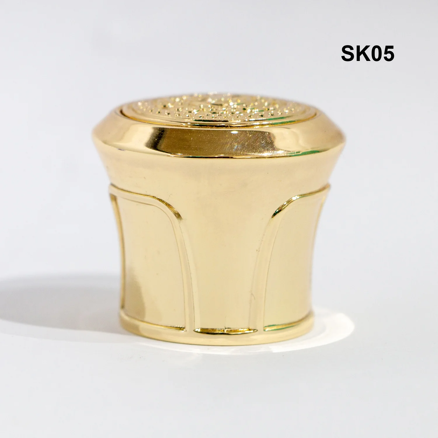 Zamac Perfume bottle cap, gold color | metallizing finish x 500pcs